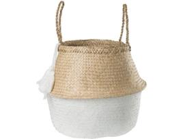 Cesto SKLUM Kahs Borl (Branco - Junco - 35 x 32 cm)