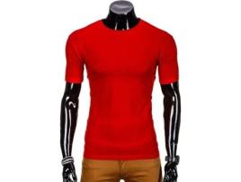 T-shirt EDOTI Algodão Homem (L - Vermelho)
