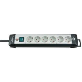 Brennenstuhl Premium-line 3 M Power Strip 6 Outlets With Switch Preto