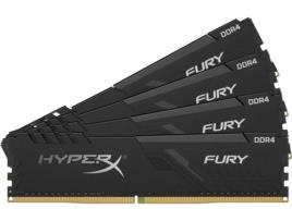 Memória RAM DDR4 KINGSTON HyperX Fury (4 x 8 GB - 2666 MHz - CL 16 - Preto)