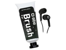 Auriculares com Fio SBS Brush (In Ear - Microfone - Preto)