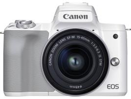 Kit Máquina Fotográfica CANON M50 MII + M15-45 Branco (APS-C)