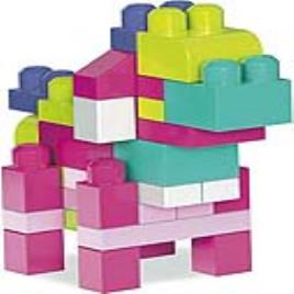 Blocos de Construção Mega  (60 pcs) Cor de rosa