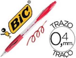 Caneta Bic Atlantis Vermelho Retratil Tinta Oleo Ponta de 1 mm