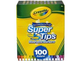 Lápis de Cera CRAYOLA Marcadores Laváveis ??Super Tip (100 Un)