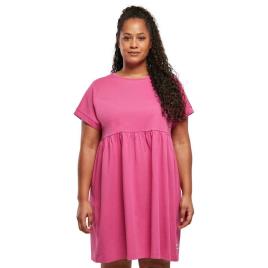 Urban Classics Organic Empire Valance Short Sleeve Dress Rosa XS