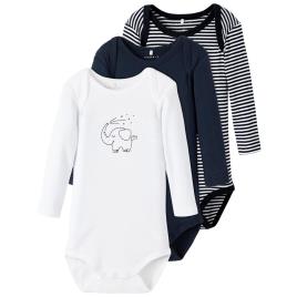 Name It Core Long Sleeve Body 3 Units  12 Months
