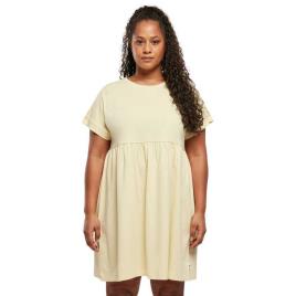 Urban Classics Organic Empire Valance Short Sleeve Dress Amarelo S