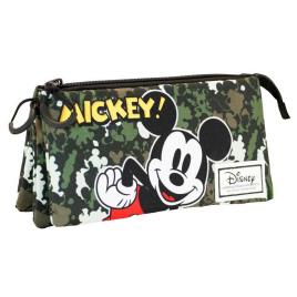 Karactermania Triple Pocket Pencil Case Surprise Mickey Mouse Disney Verde