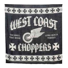 West Coast Choppers Wings Scarf Preto