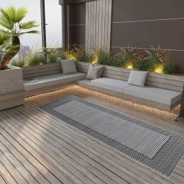 vidaXL Tapete de exterior 80x250 cm PP preto