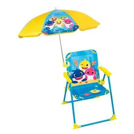 Baby Chark Cadeira Infantil com guarda-sol