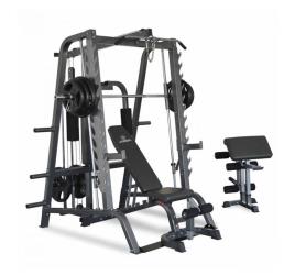 Máquina Smith + Banco ajustável e scott Titanium Strength 160ST Multipower