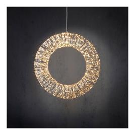 COROA DE DECORAÇÃO COM LEDS BRANCO QUENTE Ø60cm - ELEKTRO3