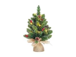 ÁRVORE DE NATAL COM LUZES LED COM VASO FORRADO EM SERRAPILHEIRA - ELEKTRO3