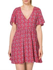 Pepe Jeans Vestido curto estampado, decote em V, mangas curtas