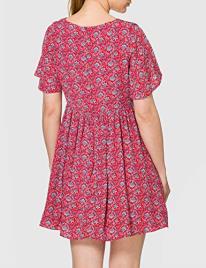 Pepe Jeans Vestido curto estampado, decote em V, mangas curtas