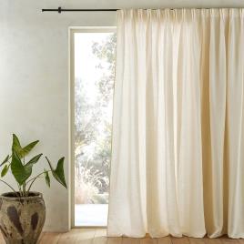 Am.pm Cortinado em puro linho, pregas francesas, Colin
