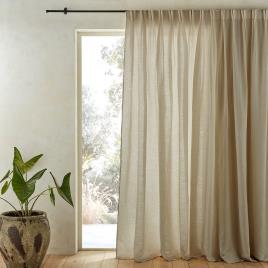 Am.pm Cortinado em puro linho, pregas francesas, Colin