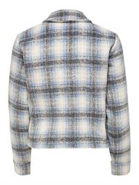 Only Casaco modelo camisa aos quadrados