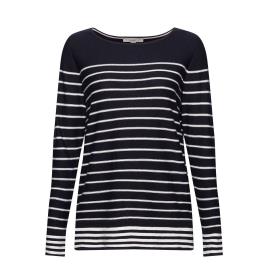 Esprit Camisola às riscas com gola redonda, mangas compridas 