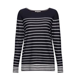 Esprit Camisola às riscas com gola redonda, mangas compridas