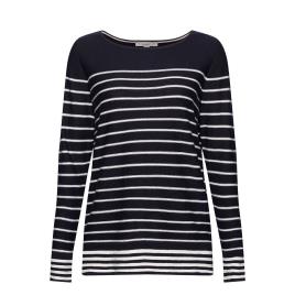 Esprit Camisola às riscas com gola redonda, mangas compridas