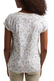 Esprit T-shirt de mangas curtas, gola redonda, com motivos