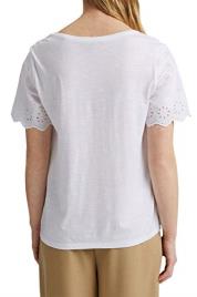 Esprit T-shirt de gola redonda, mangas curtas
