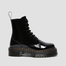 Dr Martens Botas envernizadas com atacadores, em pele, Jadon