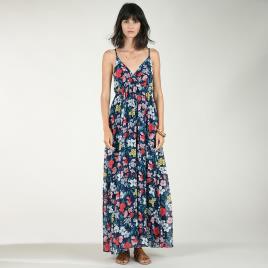 Molly Bracken Vestido às flores com alças entrançadas e decote em V   