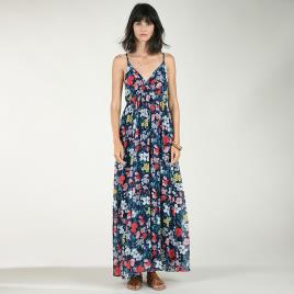 Molly Bracken Vestido às flores com alças entrançadas e decote em V
