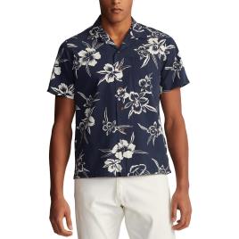 Polo Ralph Lauren Camisa direita em popelina estampada