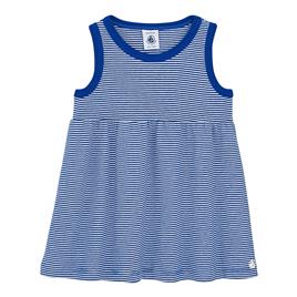 Petit Bateau Vestido de cavas às riscas, em canelado, 6 meses-3 anos