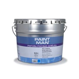 Tinta de piscinas acrílica azul intenso paintman 12 l