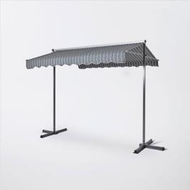 Toldo manual de duas águas 4 x 3 m cinza