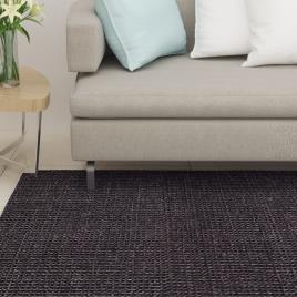 vidaXL Tapete sisal natural 80x350 cm preto
