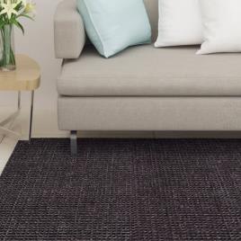 vidaXL Tapete sisal natural 80x200 cm preto
