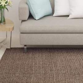 vidaXL Tapete sisal natural 100x100 cm castanho