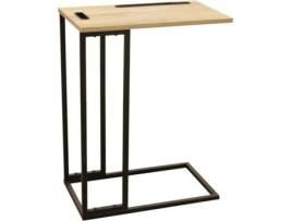 Mesa Auxiliar HOME DECO FACTORY (Bege - MDF, Poliéster - 48x28x62.5 cm)