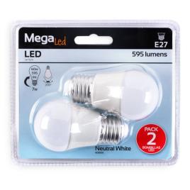 Lâmpada led mini e27 7w luz neutra