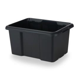 Caixa de plástico cinzento preto fitty 14l