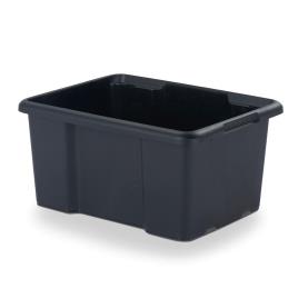 Caixa de plástico cinzento preto fitty 44l