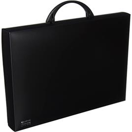 Porta Desenhos Pasta PVC A4 C/pega Preto