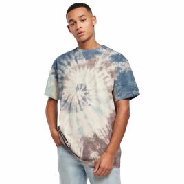 Urban Classics Oversize Tie Dye Short Sleeve Round Neck T-shirt Azul XL