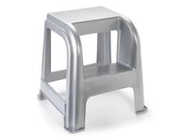 Escadote Plástico 2 Niveis 45CM Altura Cinza