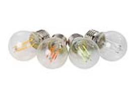 Pack 4x Lâmpadas de Filamento LED E27 G45 4.5W c/ Vidro Transparente - HQPOWER