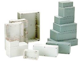 Caixa De Abs Selada - Cinza Escuro - 222 X 146 X 5