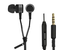 Fones De Ouvido Zipper C/ Microfone Preto