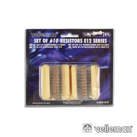 KIT CONJUNTO DE 610 RESISTÊNCIAS 1/4W VELLEMAN
